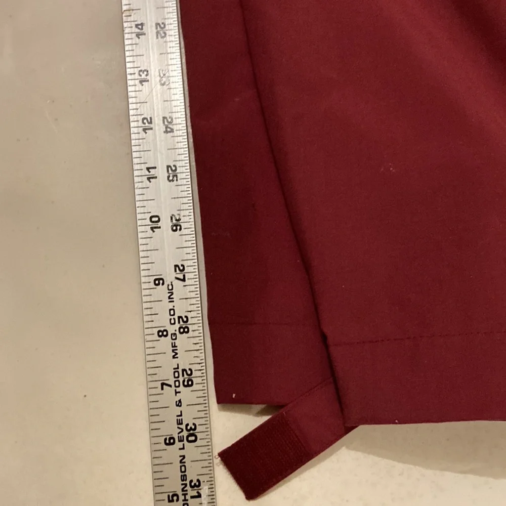 NWT Men’s Burgundy Golf Pants, Drawstring +Elastic Waist; Adjustable Ankles; SzM